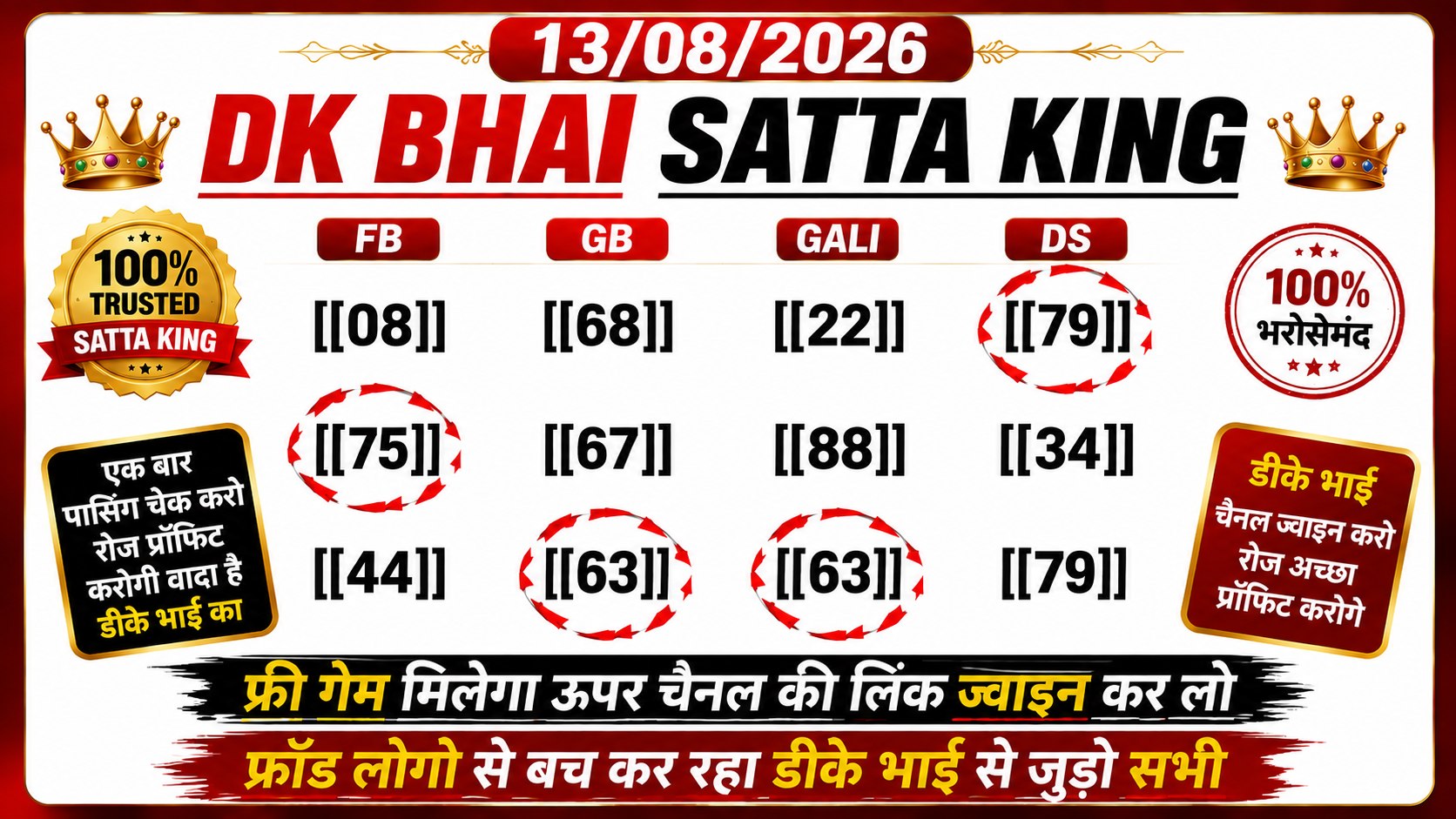 DK BHAI 1❤️ ( SATTA KING ) 👑💖