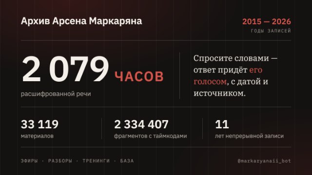 Арсен Маркарян • Архив • БАЗА