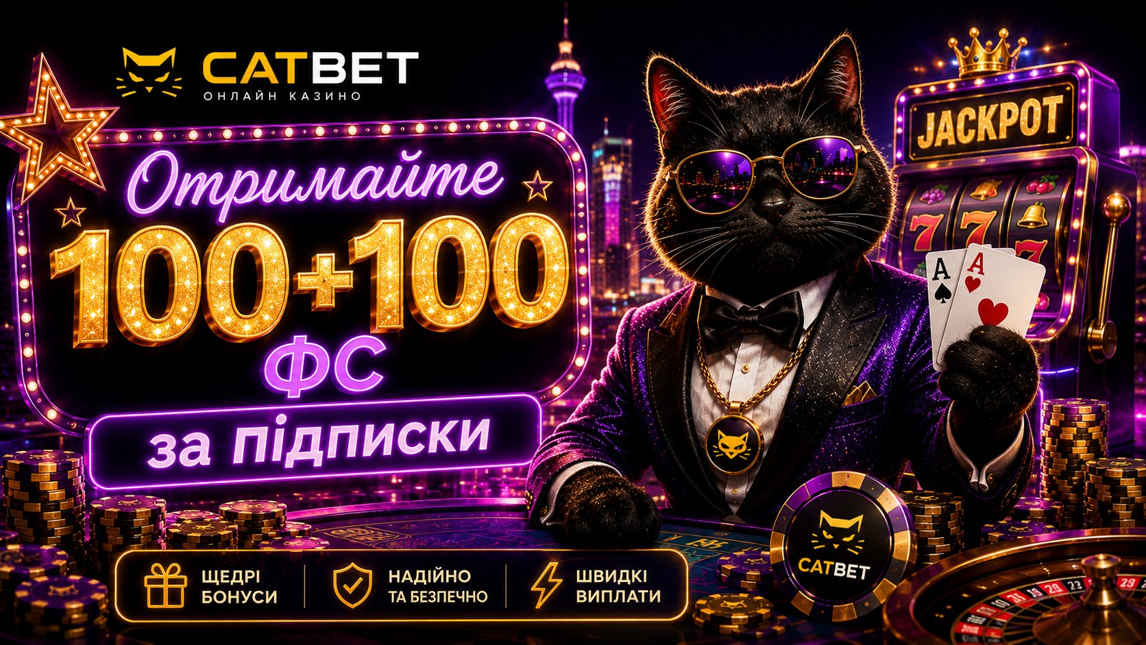 Ваш бонус від CATBET 🎰