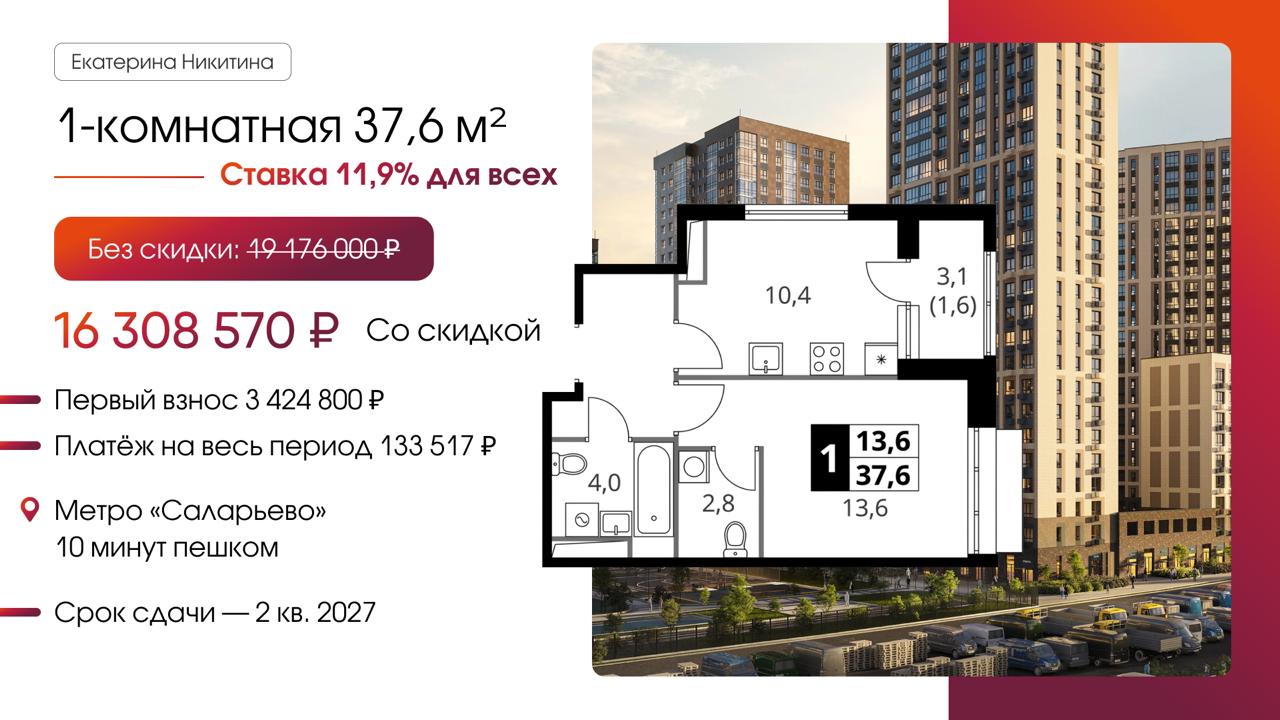Квартиры в Москве с Екатериной Никитиной