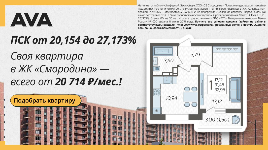 Своя квартира в Краснодаре от 4,9 млн ₽
