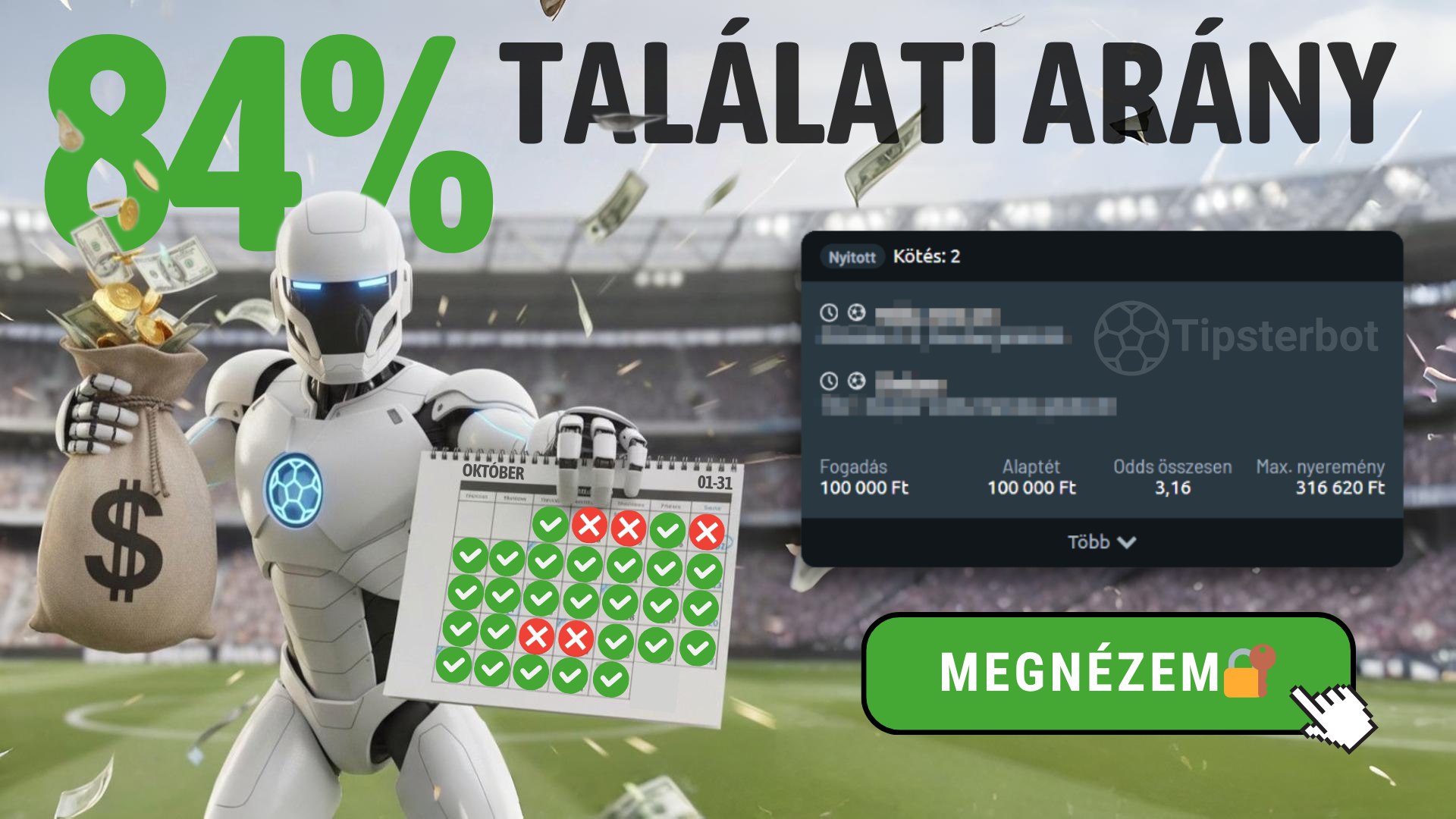 Tipsterbot.hu - Ingyen AI Tippmix Tippek🤖🍀⚽️