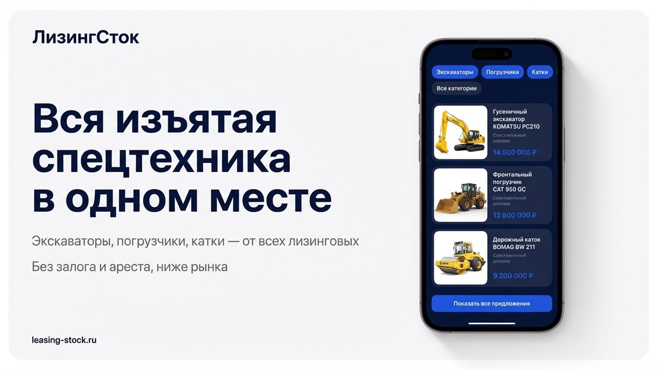 Выгодный сток изъятой авто и техники из лизинга