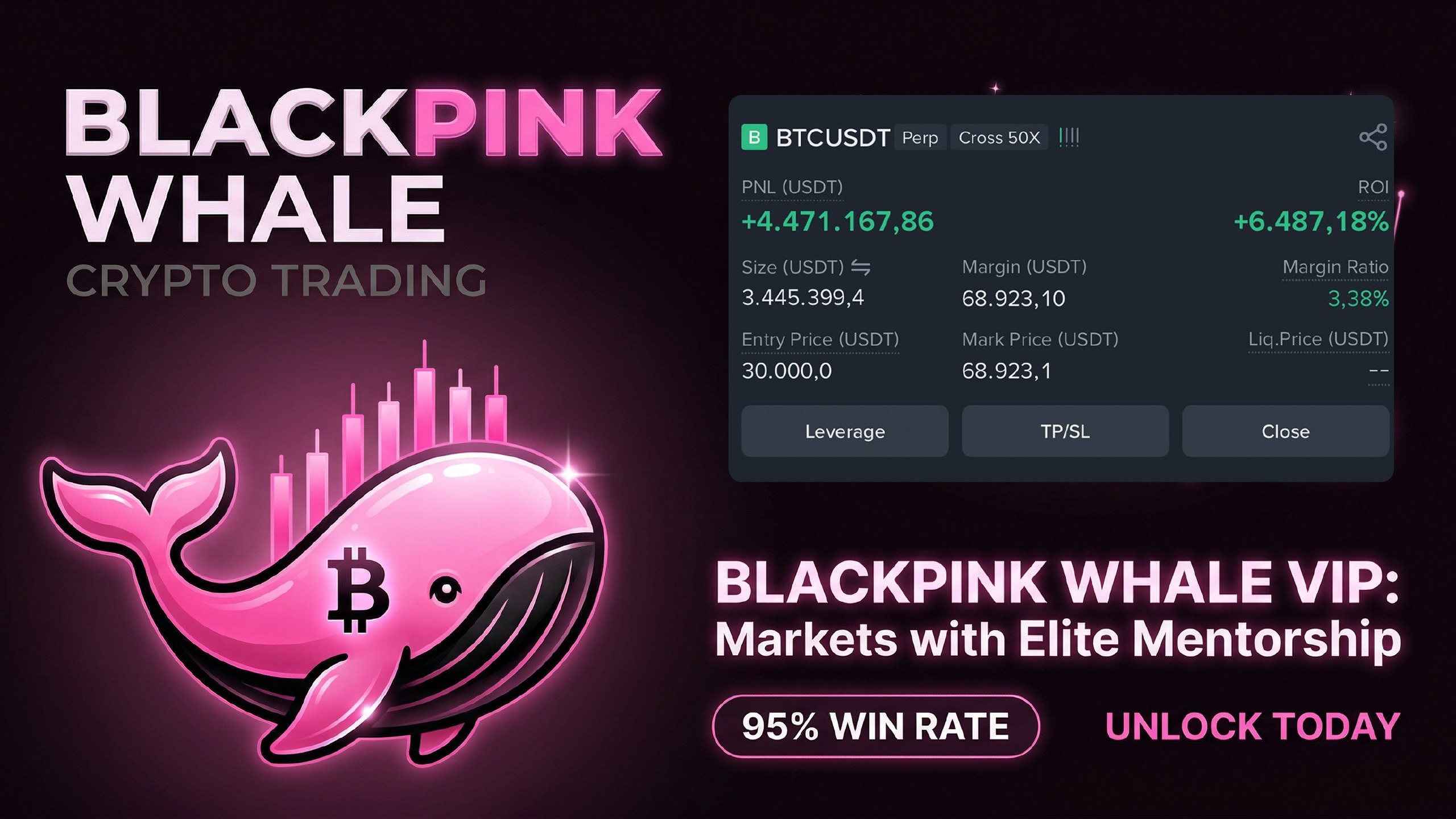 BLACKPINK WHALE CRYPTO TRADING ๐ณ